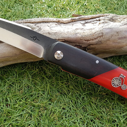 Lame en acier Sandwich Inox Notrocut NCV60/304L, Plaquette G10, Platine Inox, Manche Wengé